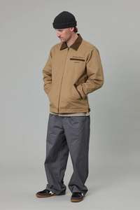 Mens Jackets: Just Another Fisherman Helmsmans Jacket - Beige