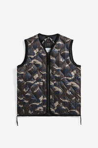 Mens Jackets: Taion Military V Neck Soft Shell Vest - Painted Camo