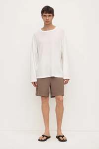 Mens Shorts: Assembly Everyday Twill Short - Dark Sand