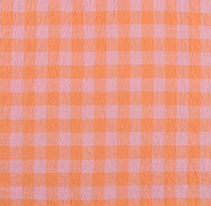 Fabric: Fabric: Melon Gingham Cotton