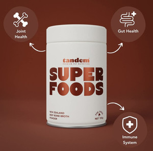 Tandem Pet SUPER FOOD NZ BONE BROTH POWDER 150g Slobber Chops Dog Delights