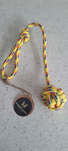 Monkey Fist Toy Yellow Slobber Chops Dog Delights