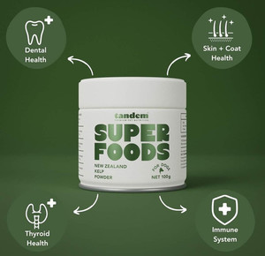 Products: Tandem Pet SUPER FOOD KELP POWDER 100G Slobber Chops Dog Delights