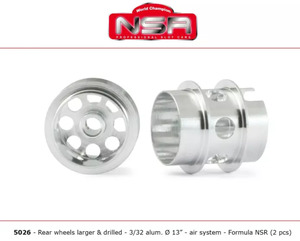 Products: NSR 5026 3/32 Wheels - for Formula 86/89 (2pcs) - NZ Slot Cars