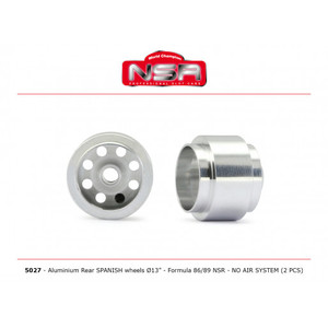 Products: NSR 5027 3/32 Wheels - Rear Ø 13x10mm - Ultralight & very accurate SPANISH WHEELS for Formula 86/89 (2pcs) - NZ Slot Cars