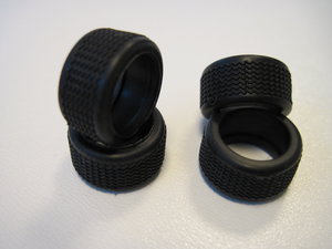 Products: Thunderslot TYC001FR CLASSIC THREADED FRONT TIRES 9mm x 18mm - NZ Slot Cars