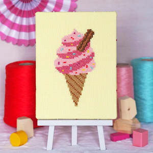 Ice Cream Junior Cross Stitch Kit by Caterpillar Cross Stitch
