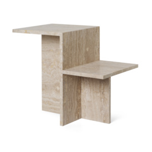 Distinct Side Table - Travertine