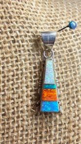 Products: Multi Coloured Opal Inlayed Pendant