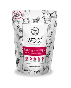 The New Zealand Natural Pet Food Co: Woof | Freeze Dried Dog Lamb Green Tripe and Mussels