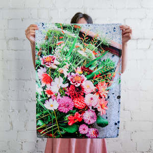 Small Acorns Tea Towel | Tray Of Flowers