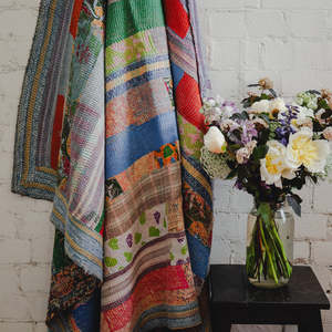 Vintage Kantha Quilt | Four