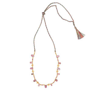 Rubyteva Prehnite Nehru Necklace