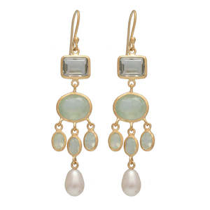 Jewellery: Rubyteva Prehnite Purani Earrings