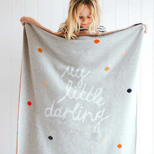 Castle Cotton Knit Baby Throw | Little Darling