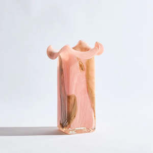 Ben David By Kas: Ben David by KAS | Cubism Vase | Salmon