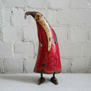 Vintage Metal Friend | 21. Windblown Red Santa's Helper