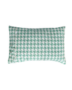 Pair of Pillowcases - Green Houndstooth