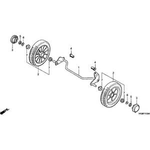 Walk Behind Mower Parts Wheels Bearings: Honda Cap Wheel Hru194 Hru195 Hru216 42755-Vb4-000
