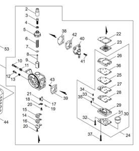 Trimmer Parts: DIAPHRAGM P004001430