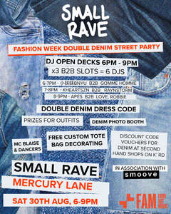 Events: DJ OPEN DECKS - FASHION WEEK DOUBLE DENIM STREET PARTY