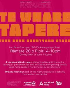 Events: Te Whare Tapere Stage - Matariki Karangahape Road