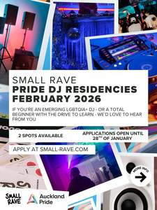 SMALL RAVE  PRIDE DJ RESIDENCIES FEBRUARY 2026