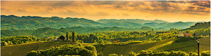 Panorama of South Styria Vineyards landscape Smart Art Design