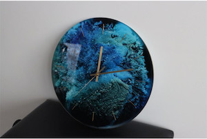 Glass Clock Coral reef 360mm Smart Art Design