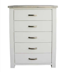 Bedroom: 2 Tone 5 Drawer Slimboy