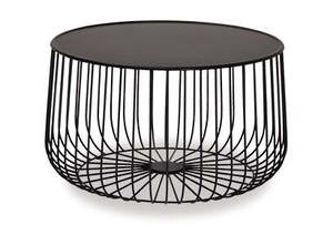 Chia Round  Black Coffee Table