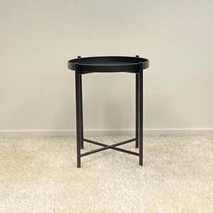 Living Room: Sofia Round Side Table Black