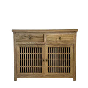 Dining Room: Heritage Elm Slat Cabinet