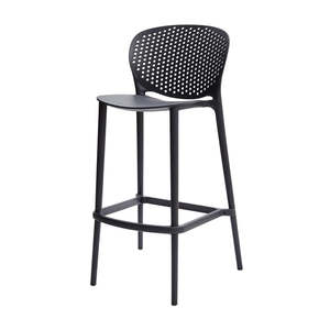 Verona Indoor/Outdoor Black Counter Stool
