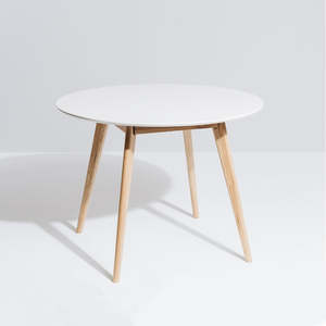 Radius 1m Round Dining Table (White Top)