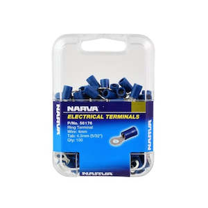 Ring Terminal - 4.3mm (Blue - 100 Pack)