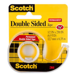 Tapes Adhesives: 3M Scotch Double Sided Tape Dispenser 136  12.7mm x 6.35m