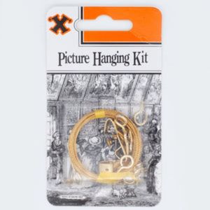 Tapes Adhesives: Picture Hanging Kit Hooks/Wire/Eyes - Blister Pack Bayonet X
