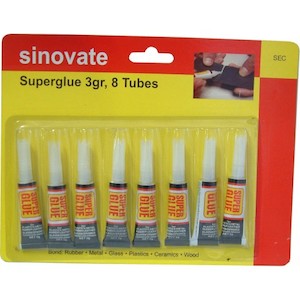 Tapes Adhesives: Superglue - 3gm Card Of 8 Sinovate