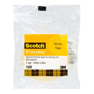 Tapes Adhesives: 3M Scotch Everyday Tape 500 18mm x 33m