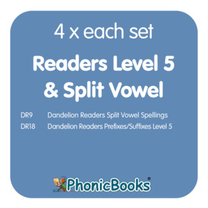 Dandelion Readers Split Vowel, Prefixes & Suffixes School Bundle