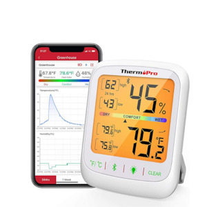 Smart Home Thermometer ThermoPro TP59 Bluetooth Indoor Humidity Monitor