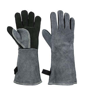 Thermopro Fireplace Barbeque Gloves Heat Resistant Gloves Cowhide