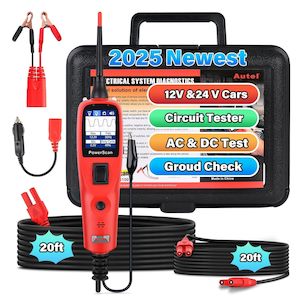 Car Diagnostic Scanners: Autel PowerScan PS100 Automotive Circuit Tester, Power Circuit Probe Tool, 12-24V Electrical Short Open Breaker Circuit Finder, Digital Multimeter/Relay & Diode Resistance Tool Kit w/ 6 Meter Long Cord