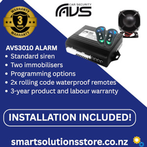 AVS Car Alarm With Installation AVS 3010 ALARM WITH IMMOBILISER & SIREN