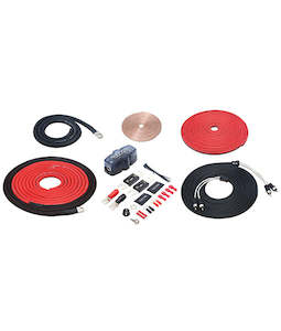 Car Amplifiers: Recoil PCK0 1/0 AWG 2-CH Amplifier Installation Kits Oxygen free copper strands