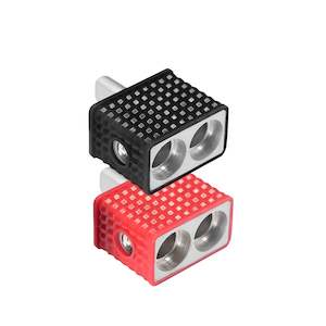 Recoil Car Audio: Recoil WRD00 DUAL 1/0 AWG TO 1/0 AWG WIRE REDUCERS Dual 1/0 AWG to 1/0 AWG wire adaptor