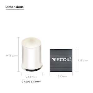 Recoil Car Audio: Recoil WF012 FERRULES & HEAT SHRINK TUBING KITS1/0 AWG wire ferrules (12pcs) 6 pieces