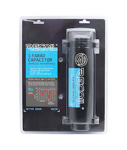 Car Audio Accessories: Recoil REC1D 1 Farad Capacitor Blue Digital Display True Specs 1.0F 18SV