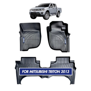Nordvik Heavy Duty Floor Liners Kit For Mitsubishi Triton 2015+